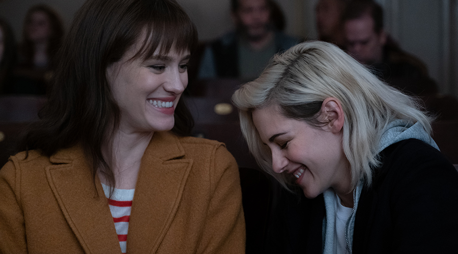 Check out the first look images from Happiest Season - starring Kristen Stewart and Mackenzie Davis!